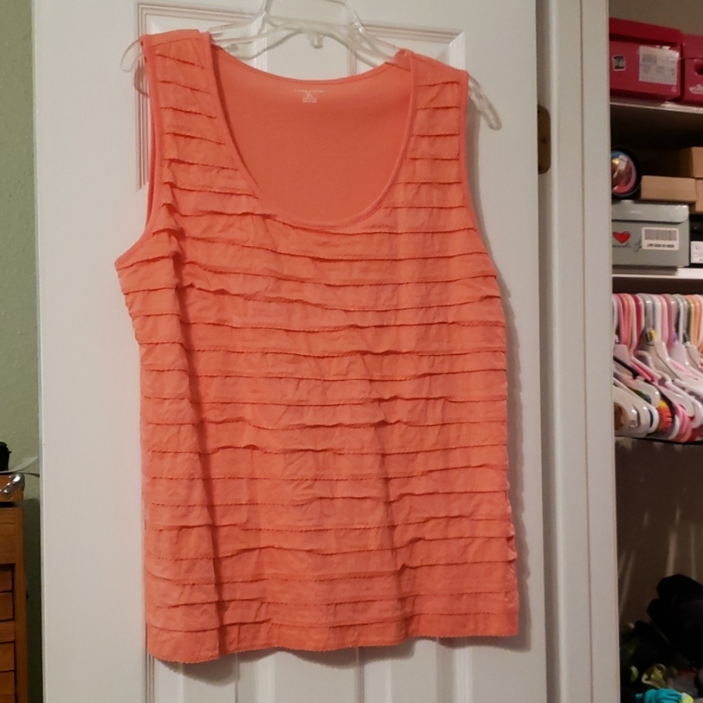 Coral sleeveless top